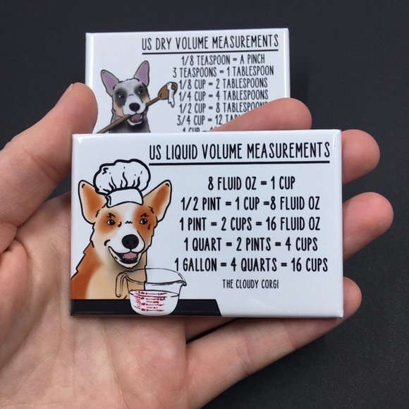 Cattle Dog Heeler Kitchen Measuring Chart Magnets - Picture 3 of 8